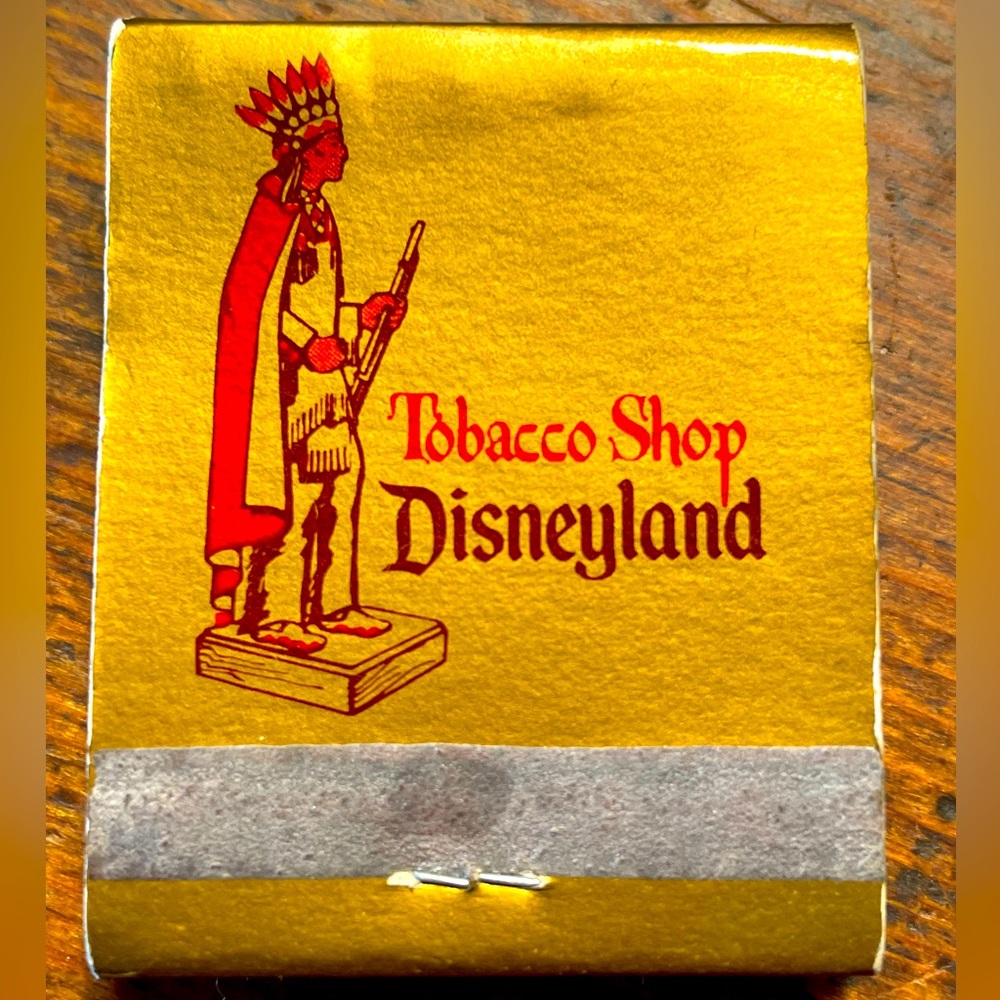 DISNEYLAND TOBACCO SHOP MATCHBOOK SUPER RARE UNUSED MINT! Vintage Tobacciana Wow